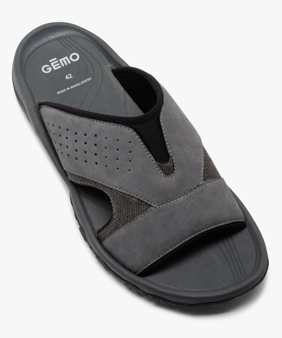 Mules homme à talon plat et semelle amortissante vue5 - GEMO (CASUAL) - GEMO