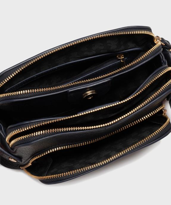 Sac en matière grainée avec deux bandoulières amovibles femme - LuluCastagnette vue4 - LULUCASTAGNETTE - GEMO