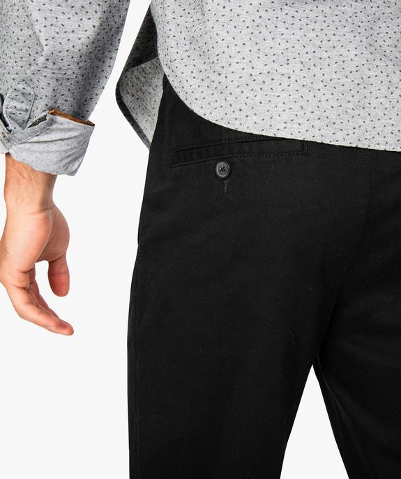 Pantalon droit uni avec ceinture marron vue2 - GEMO (CASUAL) - GEMO