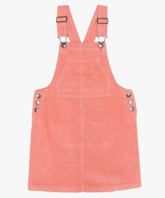 Robe fille forme salopette en velours côtelé vue1 - GEMO (ENFANT) - GEMO