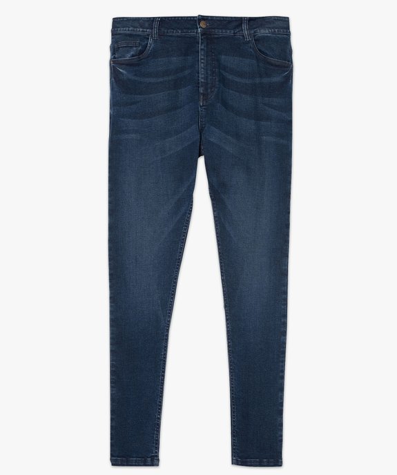 Jean femme grande taille coupe Slim taille normale confort + vue4 - GEMO (G TAILLE) - GEMO