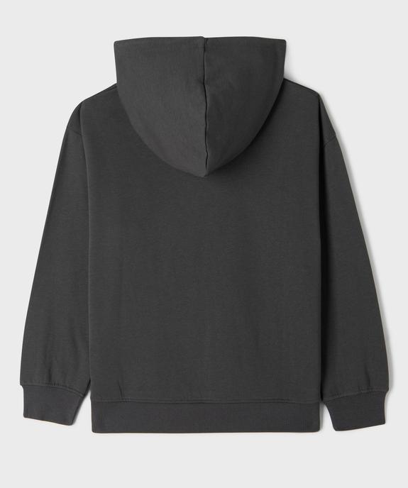 Sweat à capuche imprimé en molleton doux fille vue3 - GEMO 4G FILLE - GEMO