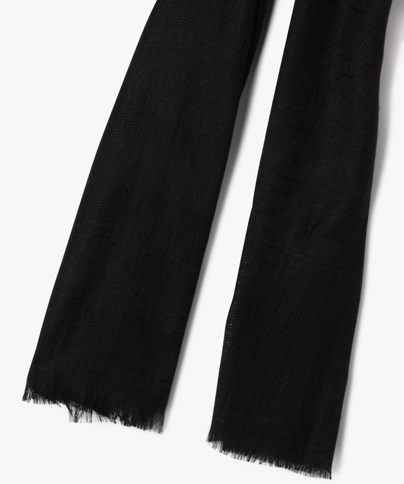 Foulard en maille texturée à petites franges femme vue2 - GEMO 4G FEMME - GEMO