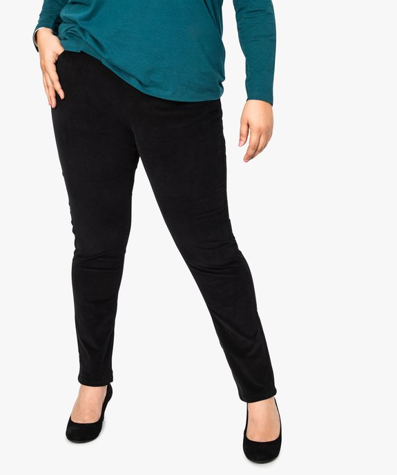 Jegging femme en velours uni vue1 - GEMO (G TAILLE) - GEMO