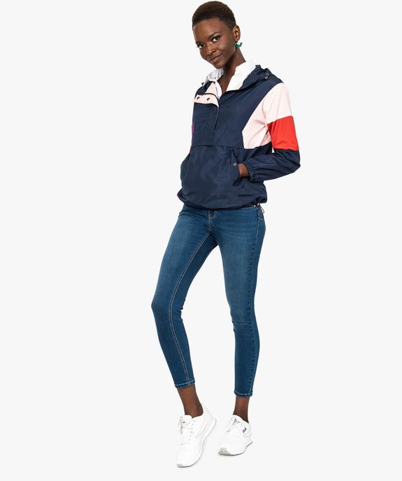 Blouson coupe-vent pour femme tricolore vue4 - FOLLOW ME - GEMO