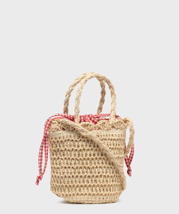 Sac à main en paille de papier fille vue4 - GEMO (ACCESS) - GEMO