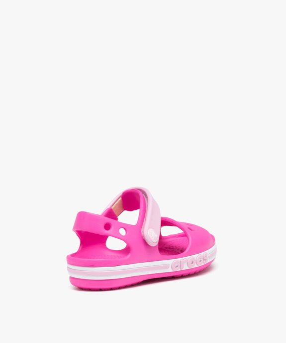 Sandales fille souples pour la plage avec bande à scratch - Crocs vue4 - CROCS - GEMO