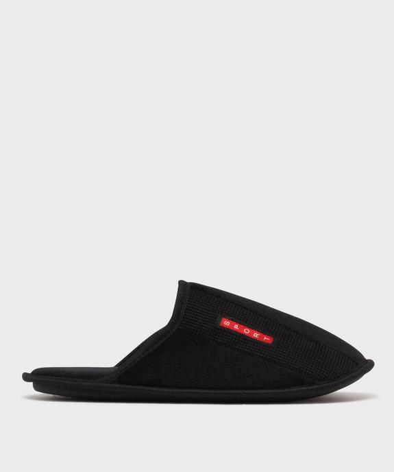 Chaussons mules en velours doux homme vue1 - GEMO 4G HOMME - GEMO