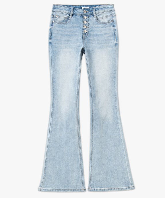 Jean Bootcut délavé avec braguette boutons femme vue4 - GEMO 4G FEMME - GEMO