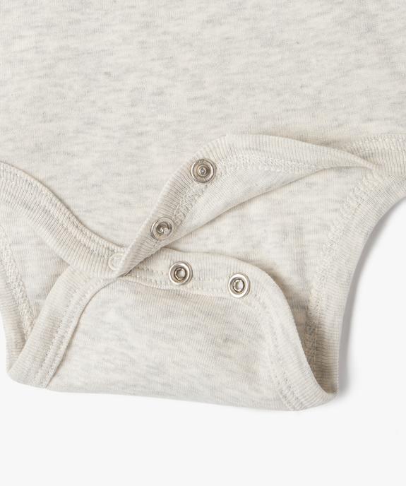 Body manches longues imprimé à col US bébé (lot de 3) vue3 - GEMO 4G BEBE - GEMO