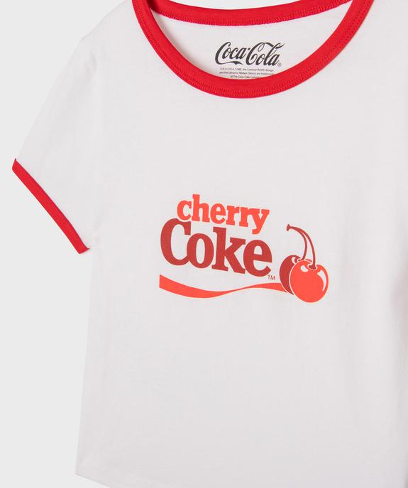 Pyjama bicolore avec inscription Cherry Coke fille - Coca Cola vue2 - COCA COLA - GEMO
