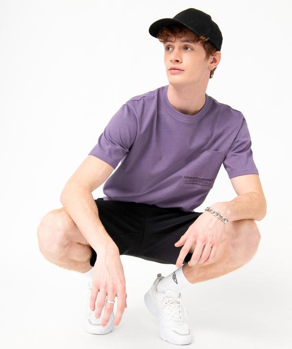 Tee-shirt à manches courtes et poche poitrine homme vue1 - GEMO (HOMME) - GEMO