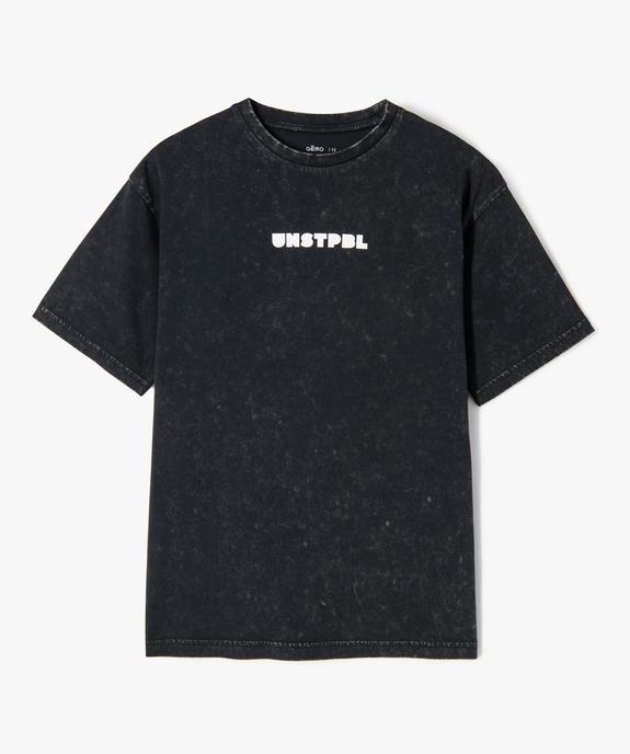 Tee-shirt à manches courtes avec inscription sur le buste garçon vue2 - GEMO 4G GARCON - GEMO