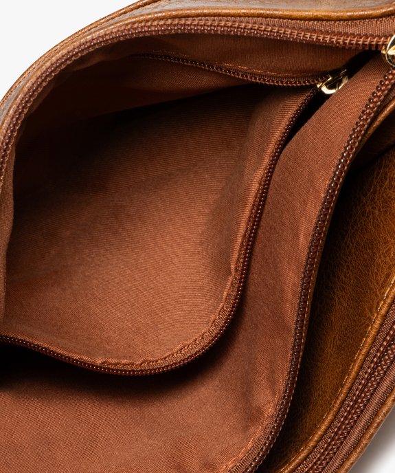 Sac besace multipoche à rabat brillant femme vue3 - GEMO (ACCESS) - GEMO