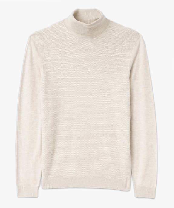 Pull à col roulé en maille fine homme vue8 - GEMO 4G HOMME - GEMO