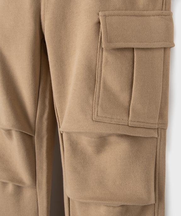 Pantalon de jogging cargo en maille French Terry garçon vue3 - GEMO (ENFANT) - GEMO