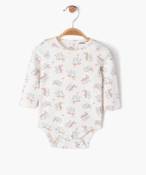 Ensemble 2 pièces salopette et body manches longues en jersey bébé vue5 - GEMO(BB COUCHE) - GEMO