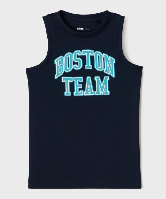 Débardeur de sport inscription Boston garçon vue1 - GEMO (ENFANT) - GEMO