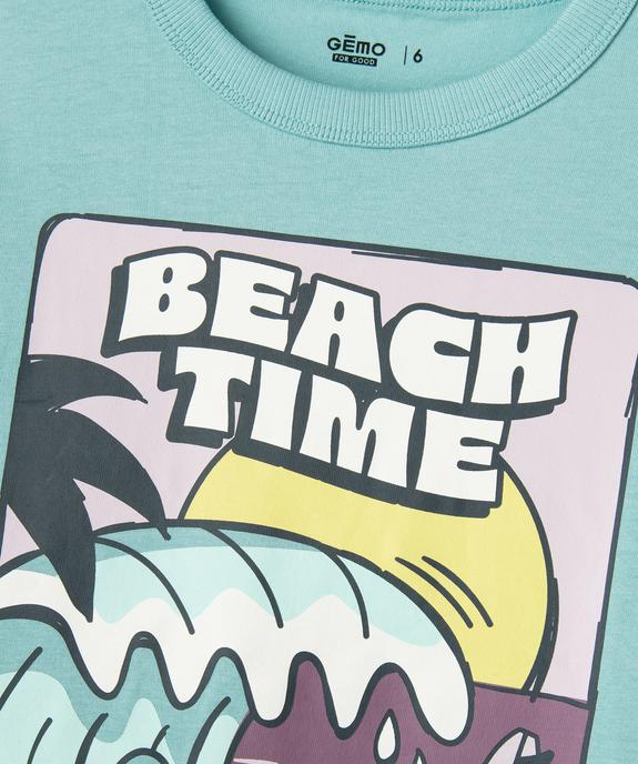 Tee-shirt manches courtes avec motif surf garçon vue2 - GEMO 4G GARCON - GEMO