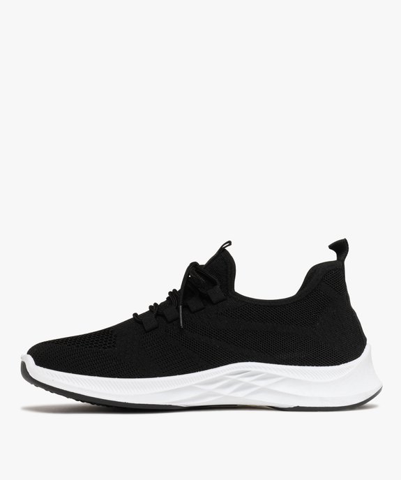 Baskets homme unies en mesh à col élastique et souple  vue3 - BOTTESINI - GEMO