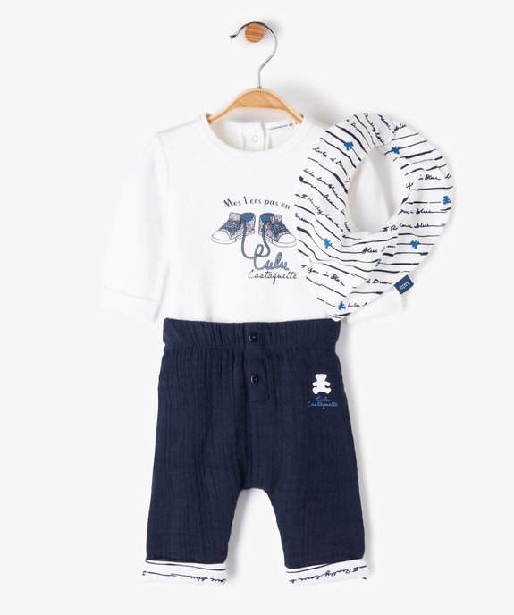 Ensemble bébé garçon 3 pièces - LuluCastagnette vue1 - LULUCASTAGNETTE - GEMO
