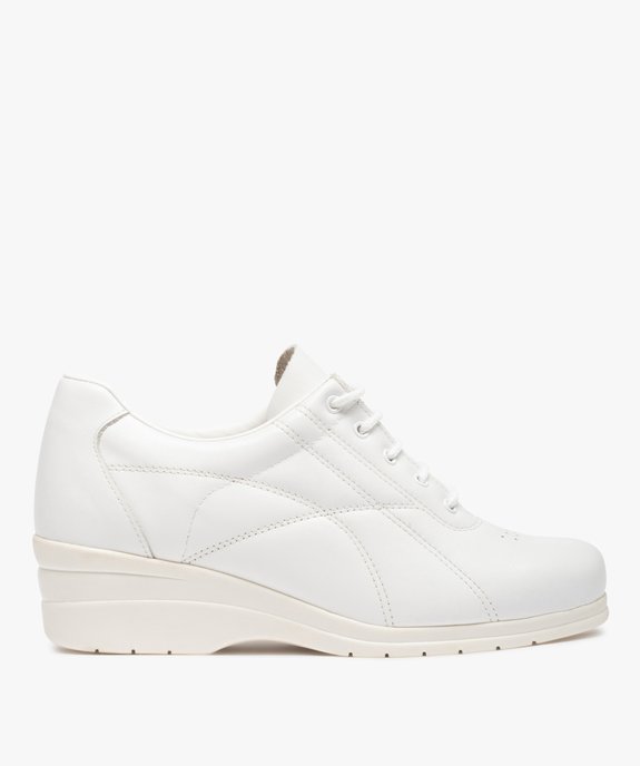 Derbies femme confort dessus cuir uni vue1 - UMO - GEMO