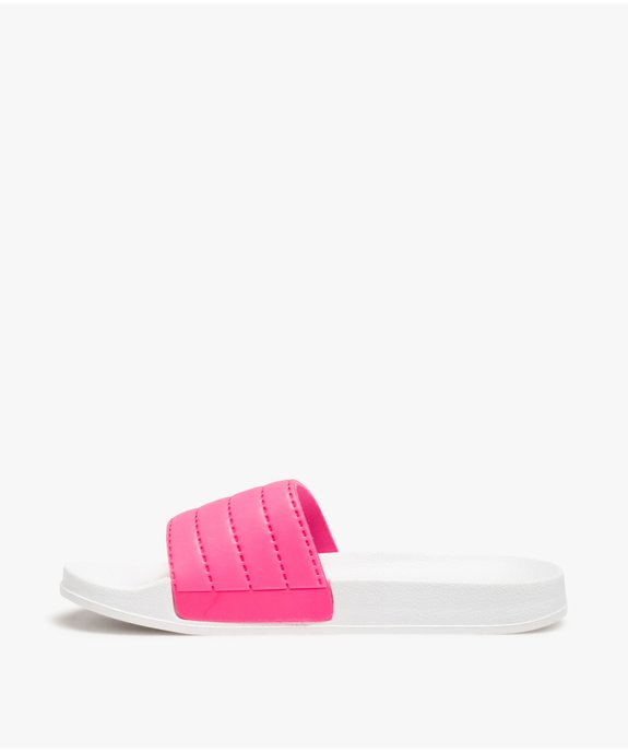 Mules de piscine fille à bandeau uni vue3 - GEMO (ENFANT) - GEMO