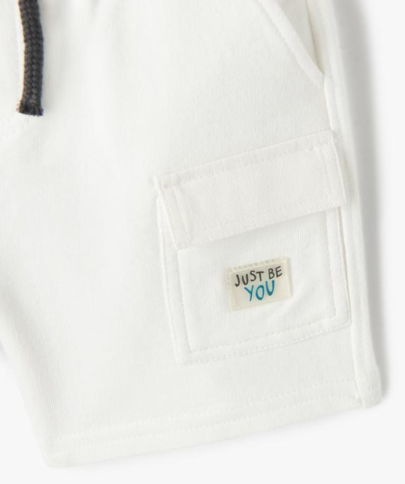 Short bébé garçon en maille avec poche latérale vue2 - GEMO(BEBE DEBT) - GEMO