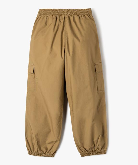Pantalon cargo parachute en toile fine fille vue6 - GEMO 4G FILLE - GEMO