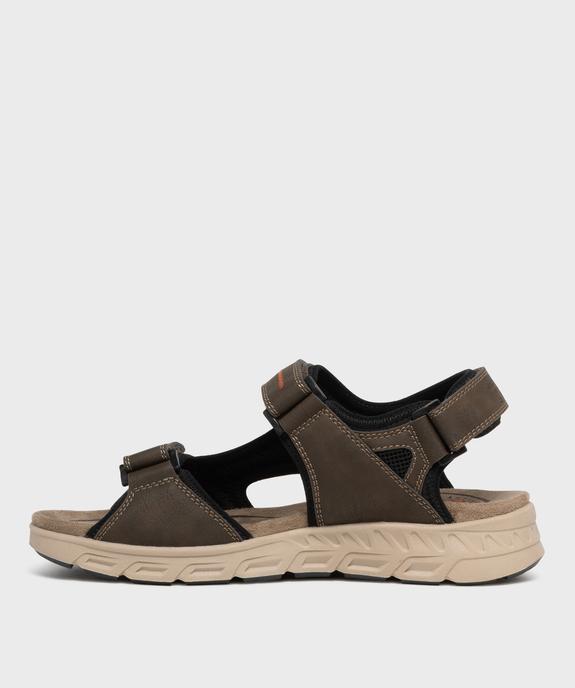 Sandales look sportif à scratch homme - Redlife vue3 - RELIFE - GEMO