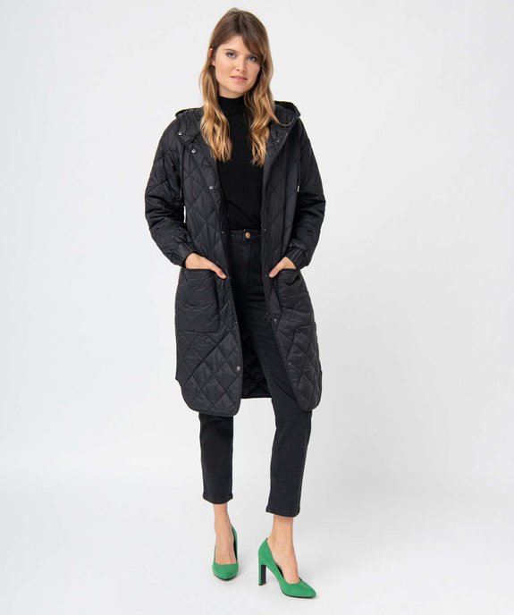 Manteau femme à capuche matelassage fin vue5 - GEMO(FEMME PAP) - GEMO