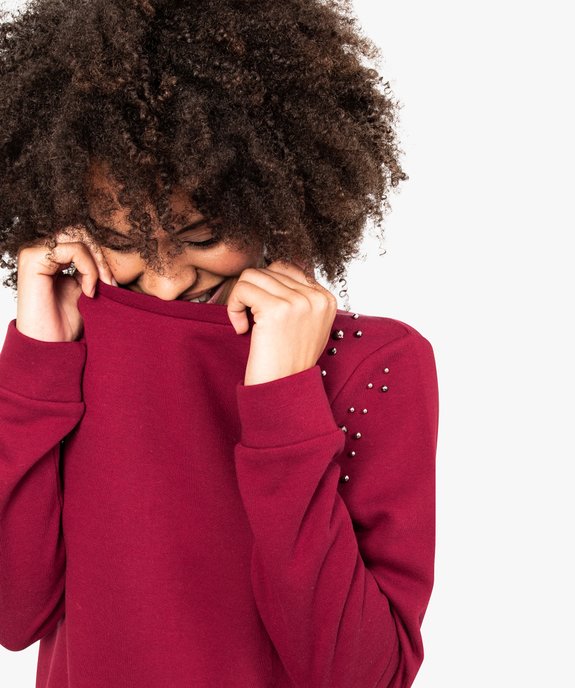 Sweat molletonné à perles vue2 - GEMO(FEMME PAP) - GEMO