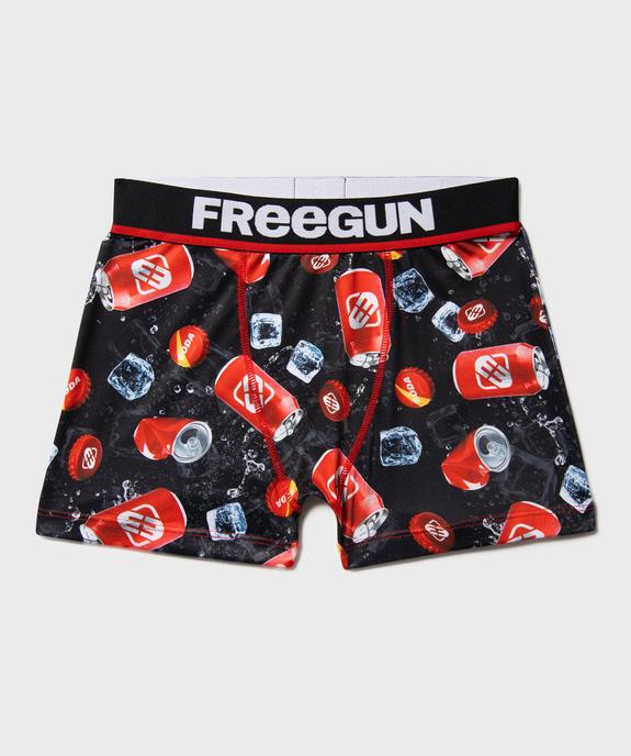 Boxer en microfibre imprimé fantaisie garçon - Freegun vue1 - FREEGUN - GEMO
