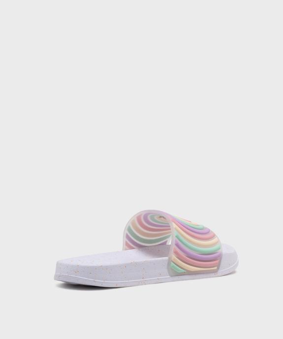 Mules de piscine à motif coeur fille vue4 - GEMO (PLAGE) - GEMO