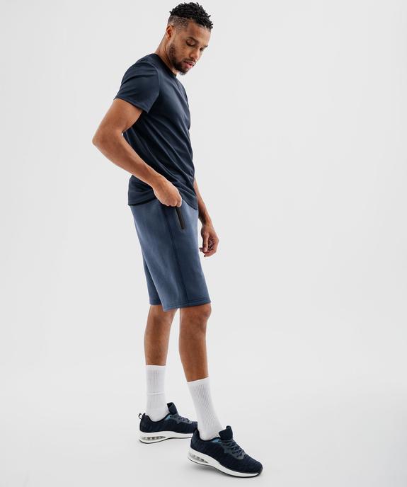 Bermuda de sport avec poches zippées homme vue5 - GEMO (HOMME) - GEMO