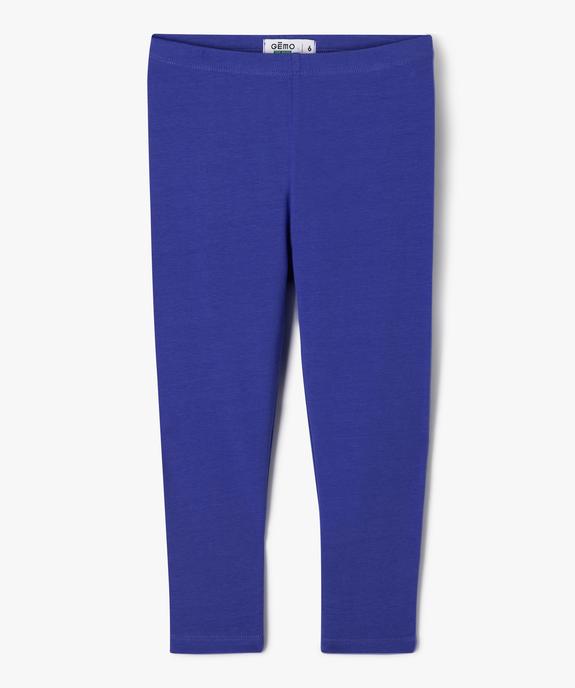Legging 7/8ème uni à taille élastiquée fille vue1 - GEMO (ENFANT) - GEMO