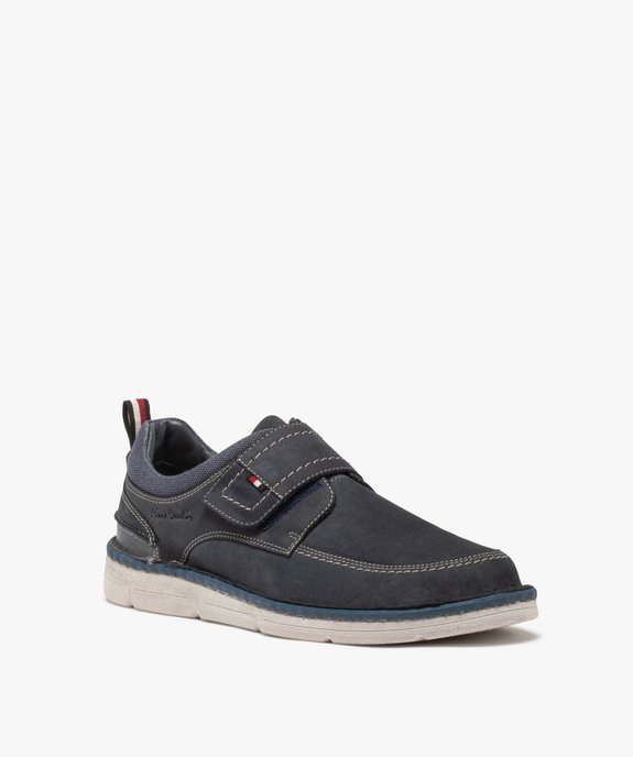 Derbies à scratch dessus cuir suédé homme - Pierre Cardin vue2 - PIERRE CARDIN CONFORT - GEMO