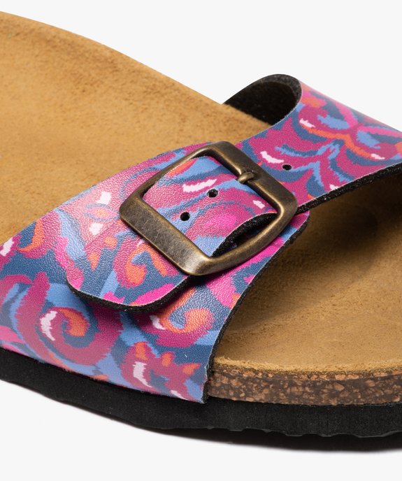 Mules femme à semelle liège et bride ajustable vue6 - GEMO 4G FEMME - GEMO