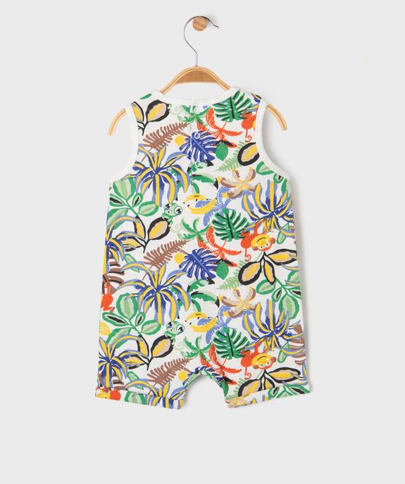 Combishort en coton imprimé bébé garçon vue3 - GEMO 4G BEBE - GEMO