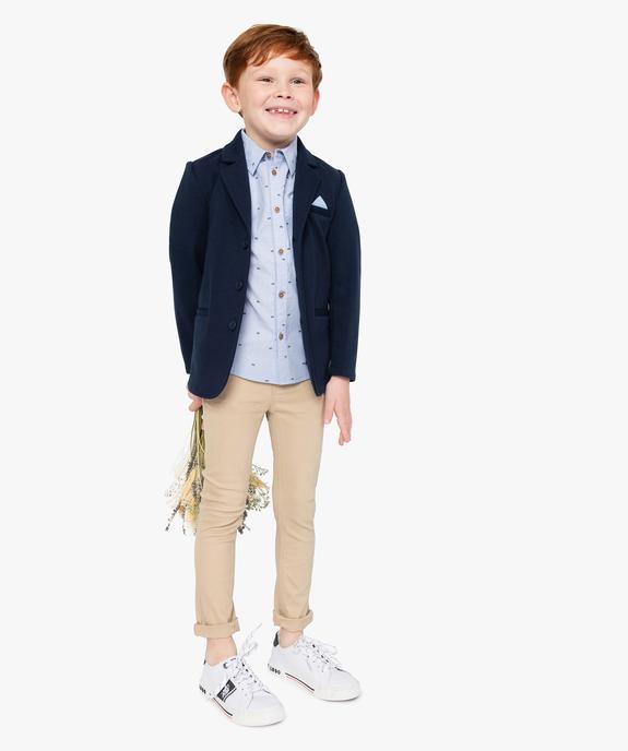 Pantalon garçon coupe skinny en toile extensible vue6 - GEMO 4G GARCON - GEMO