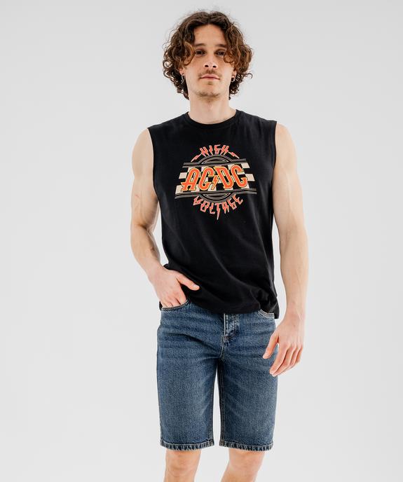 Débardeur en jersey de coton imprimé homme - AC/DC vue1 - ACDC - GEMO