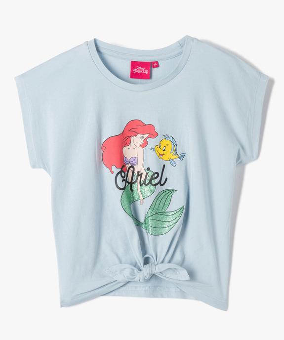 Tee-shirt fille à manches courtes à motif Ariel - Disney Princess vue2 - DISNEY PRINCESS - GEMO
