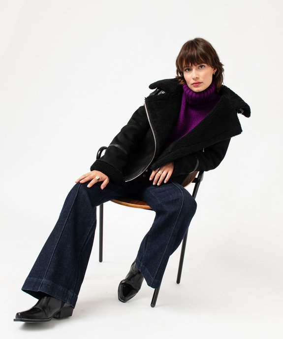 Pull femme à col roulé coupe courte vue5 - GEMO(FEMME PAP) - GEMO
