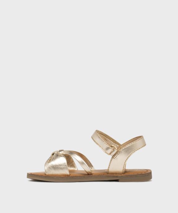 Sandales en cuir brillant avec lanière nouée fille - Lovely Wings vue3 - LOVELY WINGS GEMO FOR GOOD - GEMO