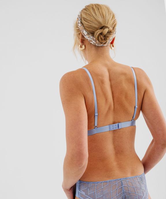 Soutien-gorge triangle en dentelle avec mousses amovibles femme vue2 - GEMO(HOMWR FEM) - GEMO