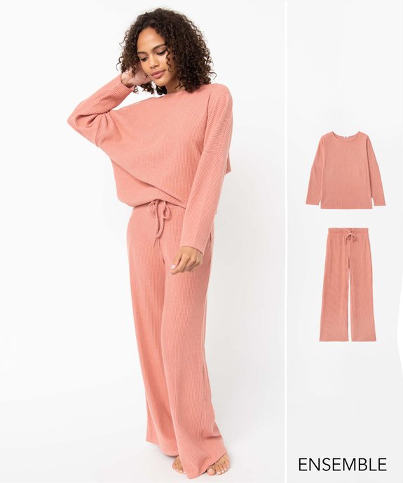 Ensemble de pyjama rose pour femme  - GEMO