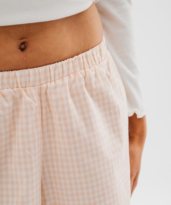 Short de pyjama à carreaux vichy femme vue2 - GEMO 4G FEMME - GEMO