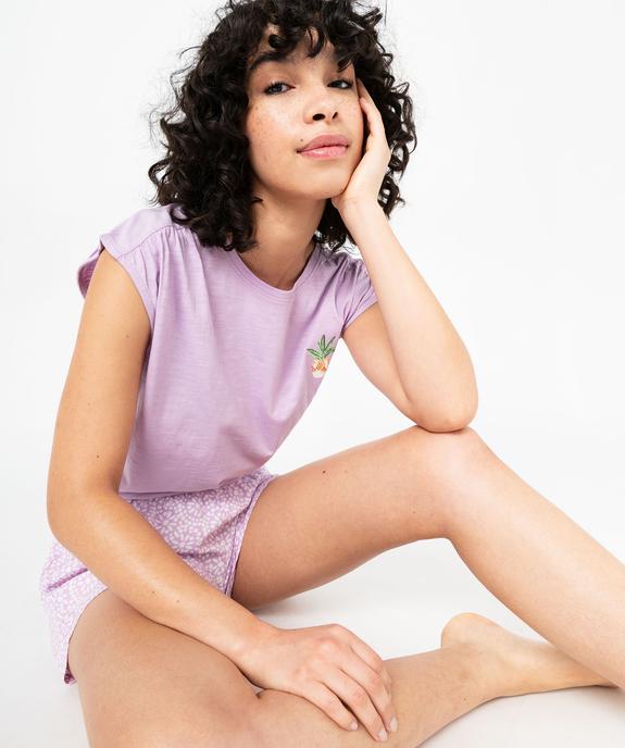 Short de pyjama imprimé en viscose femme vue5 - GEMO 4G FEMME - GEMO