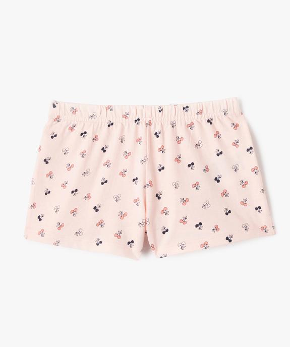 Pyjashort avec motif cerises fille vue3 - GEMO 4G FILLE - GEMO