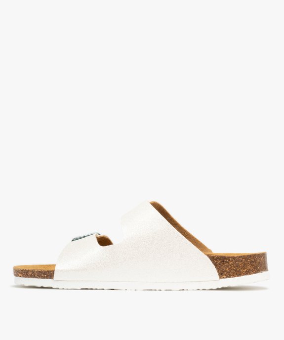 Mules pailletées avec semelle intérieure cuir à reliefs ergonomiques femme vue3 - FOLLOW ME G4G - GEMO